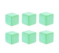 6 pezzi da 30 mm acrilici cubi di dadi a sei lati d6 dice dice che insegna conteggio per giochi da tavolo educazione in classe festa divertimento cubi di plastica superficie (verde)