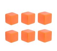 6 pezzi da 30 mm acrilici cubi di dadi a sei lati d6 dice dice che insegna conteggio per giochi da tavolo educazione in classe festa divertimento cubi di plastica superficie (arancia)