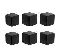 6 pezzi da 30 mm acrilici cubi di dadi a sei lati d6 dice dice che insegna conteggio per giochi da tavolo educazione in classe festa divertimento cubi di plastica superficie (nero)
