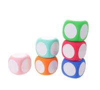 6 Pezzi Dadi Cancellabili in Eva 6cm, Cubi Chiari
