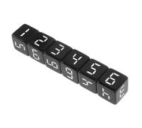 6 Pezzi Dado Digitale in Resina 16mm Nero per Giochi da Tavolo | Lettura Immediata, Uso Intuitivo, Finitura Curata, per Intrattenimento Familiare e Accessori da Festa