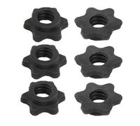 6 Pezzi Dado Esagonale per manubri, 25 mm Barra bilanciere Esagonale Dadi Spin Lock collari per Sollevamento bilancieri manubri, Ferma Dischi, Morsetti a Vite, per Bilanciere, Sollevamento Pesi