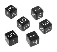 6 Pezzi Dado Numerico Nero 1,6cm in Resina per Giochi da Tavolo | Facili da Leggere, Sei Facce con Bordi Standard Arrotondati, per Strategie e Conteggi, Uso in Eventi e Locali