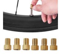 6 pezzi di adattatori per valvole in ottone, adattatori per valvole francesi americane per gonfiare i pneumatici con pompe o compressori d'aria standard