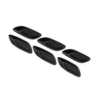 6 pezzi di adesivi decorativi universali per paraurti auto in fibra di carbonio per prese d'aria laterali, accessori per cofano motore per camion Kit di supporti per differenziale posteriore(Black)