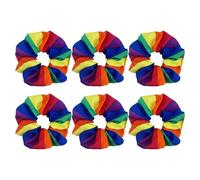 6 Pezzi Di Anelli Di Capelli Arcobaleno, Anelli Di Capelli Creativi, Accessori Per Capelli Per Feste, Accessori Per Capelli Alla Moda E Personalizzati, Anelli Elastici Per Capelli.