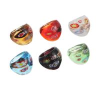 6 pezzi di anelli in colorato: anelli artistici bohémien - gioielli per