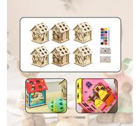 6 pezzi di artigianato in legno grezzo, progetto artistico per la classe