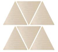 6 Pezzi di Assi per ghirlande 14x16x16 Cornice per ghirlande triangolari in Legno Grezzo con Fori Cerchio Floreale Decorativo Fai da Te per Natale, casa, Porta e Decorazione da Parete Cornice per