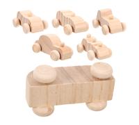 6 pezzi di auto in legno non finite Modelli di macchine per auto fai -da -te