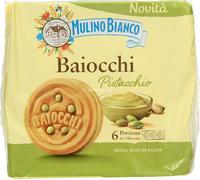 6 pezzi di baiocchi al pistacchio mulino bianco - 6 porzioni da 3 biscotti - 168