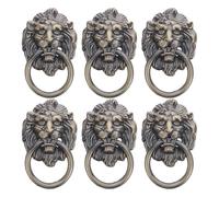 6 pezzi di batacchio per porta a forma di leone: maniglia antica per porta,