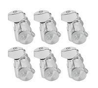 6 Pezzi di Bloccaggio di Chitarra ST Sintonizzati Set di Pioli - Sintonizzatori di Ed Elettrici Premium Metal per la GUI Acustica Ed Elettrica d'argento (Six set di pulsanti destro)