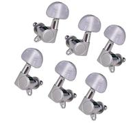 6 pezzi di bloccaggio per corde di chitarra, teste di macchine per accordatura, 2L 4R, resistenti all'usura Piroli Per Accordatura Per Chitarra (Color : Silver)