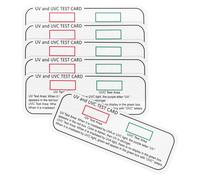 6 pezzi di carte per rilevamento UVA Strisce reattive UVC-UVA Carte per test