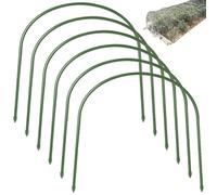 6 pezzi di cerchi da giardino per letti rialzati 18, 9x19, 7 pollici di cerchi serra senza ruggine, supporto per telaio a tunnel per il tessuto da giardino, protezione delle piante, tunnel di poll
