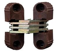 6 pezzi di cerniere a croce invisibili for porte pieghevoli, in plastica, for mobili, riparazioni e sostituzioni(Brown)