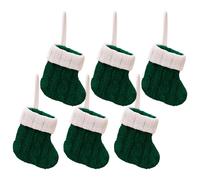 6 pezzi di ciondolo calzino di Natale, sacchetto regalo di Natale, ornamento di
