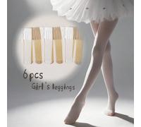 6 pezzi di collant ultra sottili per ragazze, adatti per la primavera/estate, traspiranti e color pelle, adatti per l'abbigliamento da danza delle ragazze 4-7Y,0-6M,6-12M,1-2Y,2-3Y,11-14Y,8-10 anniCol