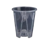 6 pezzi di controllo della radice in plastica trasparente Per Interni | Vaso da fiori Vasi for orchidee Phalaenopsis traspiranti con stomi con vaso for piantare vassoio(12cm,Without tray)