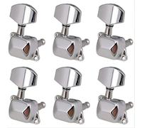 6 pezzi di corde for chitarra piroli accordatore semi-chiuso sintonizzatore teste di macchine for chitarra elettrica folk chitarra acustica piroli 3L 3R(Chrome 6Right)