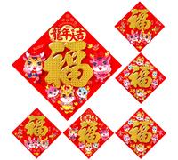 6 pezzi di decalcomanie per porte Festival di Primavera Decorazioni per porte