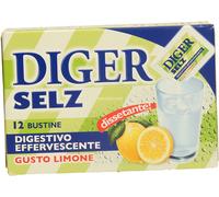 6 pezzi di diger selz digestivo effervescente gusto limone - 12 bustine - 28 gr