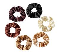 6 pezzi di elastici per capelli in velluto di alta qualità per donne, elastici in tinta unita, elastici morbidi per coda di cavallo, accessori per capelli (Color Mixing,L)
