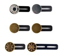 6 Pezzi di Estensore per Bottone per Jeans - Estensori per Vita Flessibili - Espansione Istantanea della Cintura per Uomini e Donne - di Mobi Lock