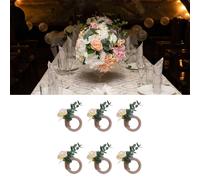 6 pezzi di fermatovaglioli per cena, Natale, hotel, matrimonio, anelli per