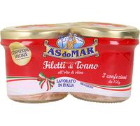 6 pezzi di filetti di tonno all'olio di oliva as do mar in confezione doppia -