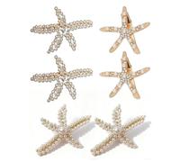 6 Pezzi Di Forcine Per Stelle Marine Glitter Dorate, Forcine Per Perle E Diamanti, Accessori Per Capelli Squisiti E Versatili, Per Adulti E Bambini.