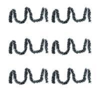 6 pezzi di ghirlanda artificiale natalizia, ghirlanda decorativa verde scuro e bianca vivida e realistica, ghirlanda flessibile per le festività da utilizzare sulla porta d’ingress