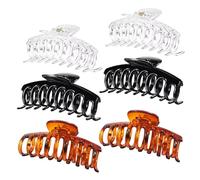 6 Pezzi Di Grandi Clip Da Presa, Semplici Clip Per Capelli A Colori Solidi, Clip Per Acconciature Da Donna, Clip Di Squalo Sul Retro Della Testa E Clip Per Fissare Lo Stile Dei Capelli.