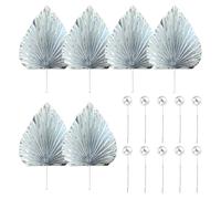 6 Pezzi Di Inserti A Ventaglio E 10 Pezzi Di Inserti A Sfera In Argento, Inserti Per Decorazione Di Torte, Accessori Per La Cottura Di Torte, Materiali Per Torte Fai-Da-Te Fatti A Mano