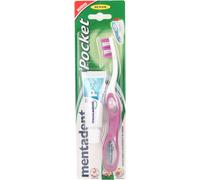 6 pezzi di kit spazzolino da denti e mini dentifricio mentadent pocket - medie
