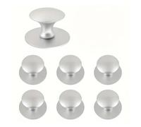 6 pezzi di maniglie autoadesive lusso alla moda senza chiodi for porte armadi, cassetti e finestre in vetro(Silvery)