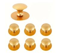 6 pezzi di maniglie autoadesive lusso alla moda senza chiodi for porte armadi, cassetti e finestre in vetro(Golden)