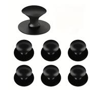 6 pezzi di maniglie autoadesive lusso alla moda senza chiodi for porte armadi, cassetti e finestre in vetro(Noir)