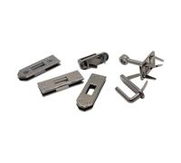 6 pezzi di metallo borsa hardware pratico chiusura alla moda per la riparazione di borse e accessori facile installare serrature borsa, Nero , One Size