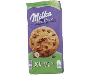 6 pezzi di milka cookies nuts xl cookie con cioccolato al latte e nocciole- 184