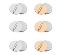 6 Pezzi di Mini Convertitore di Spille, Convertitore di Spille Magnetiche Quasi Invisibile e Senza Danni Fermagli in Metallo per Tessuti Sottili (3 Oro e 3 Argento)
