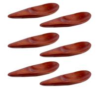 6 Pezzi di Mini Cucchiai per Condimenti, 7x2,5 cm Cucchiaini di Legno Fatti a Mano Cucchiaini per Spezie in Legno Cucchiaini Piccoli per Sale Zucchero Spezie Salse Miele Senape (Marrone)