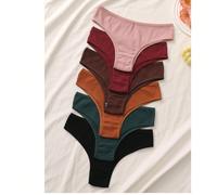 6 pezzi di mutande brasiliane in cotone traspirante da donna, confortevoli e traspiranti L,M,S,XLGraficoTessuto in maglia