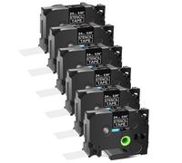 6 pezzi di nastro per etichette stencil per incisione nera, dimensioni 18 mm, 24 mm, 36 mm, adatto per etichettatrici compatibile con STe-141 STe-151 STe-161(24mm)