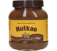 6 pezzi di nutkao crema cacao con nocciole gr.750