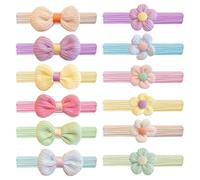 6 Pezzi Di Peli Di Fiori E 6 Pezzi Di Peli Di Prua, Anelli Per Capelli Per Bambini, Graziosi Anelli Di Capelli Dolci, Anelli Elastici Per Capelli, Accessori Per Acconciatura.