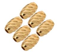 6 pezzi di perline distanziatrici a botte intrecciate 0.2x0.12 pollici perline sparse in metallo per creazione di gioielli braccialetti fai da te collane accessori artigianali