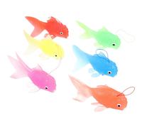 6 pezzi di pesce decors silicone goldfish per bambini pesce cognitivo
