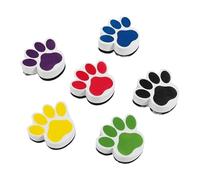 6 pezzi di piccole salviette for lavagna bianca, a forma di zampa d'orso, magnetiche, adatte for le aule, prodotti for la casa dei bambini Per Scuole, Università, Uffici